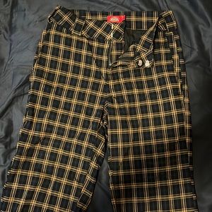 Dickies black, blue and yellow slacks